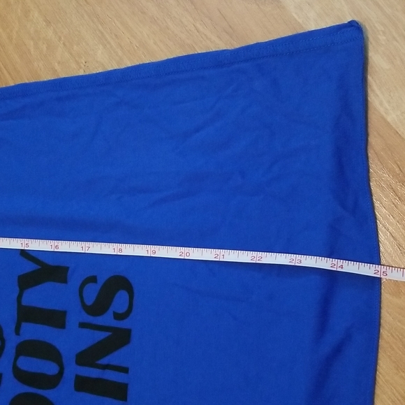 Bella + canvas blue tank top no pain no booty gains size medium - Picture 8 of 8